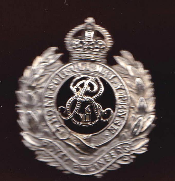 Volunteer Royal Engineers EDVII Officer's cap badge