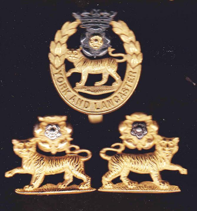 York and Lancaster Regiment post 1896 Officer’s cap & collars set.