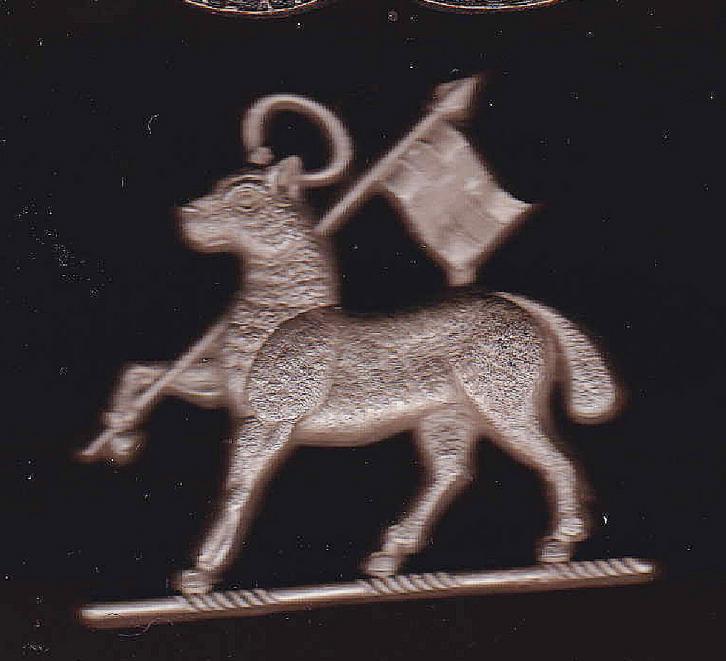 Queen's Royal West Surrey Regiment WW2 plastic economy cap badge