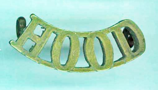 HOOD 7th Hood Bn. Royal Naval Division WW1 shoulder title