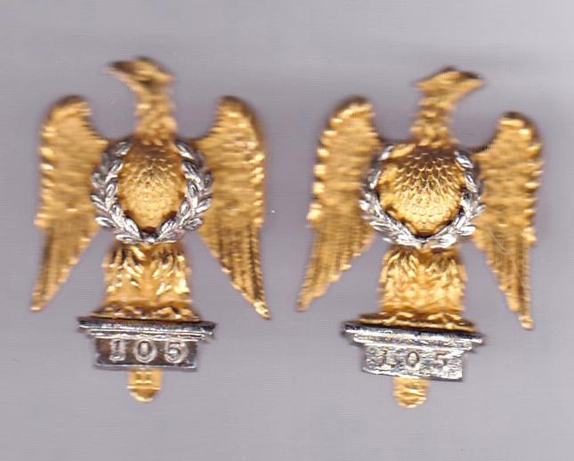 Royal Dragoons Officer's collar badges.
