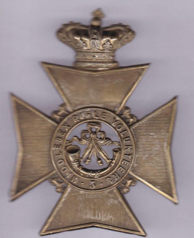 5th Middlesex Rifle Volunteers Victorian OR’s helmet plate .
