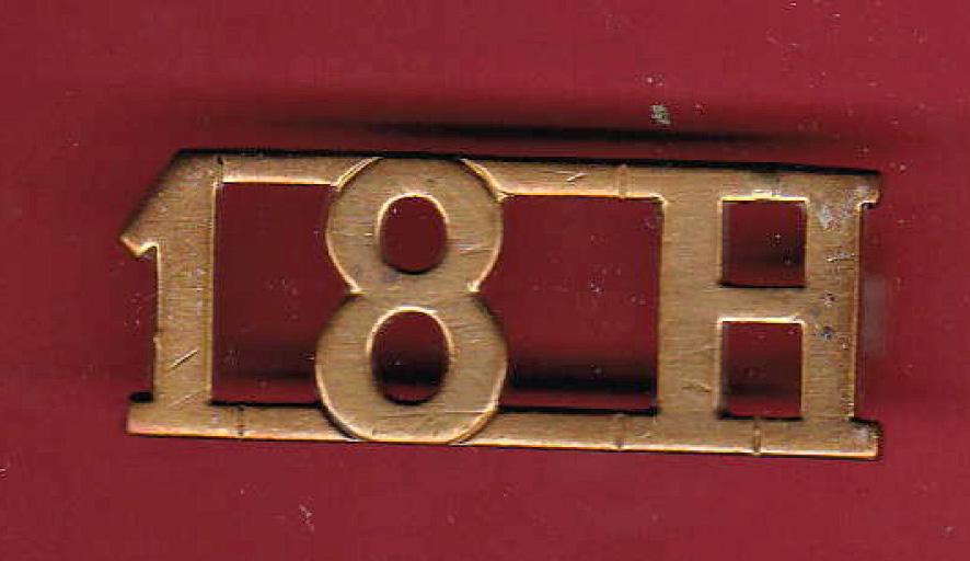 18 H 18th Royal Hussars (Queen Mary's Own) WW1 shoulder title