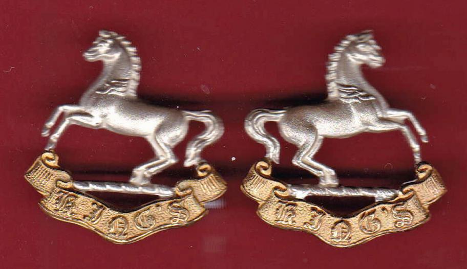 The King's Liverpool Regiment Officer's collar badges