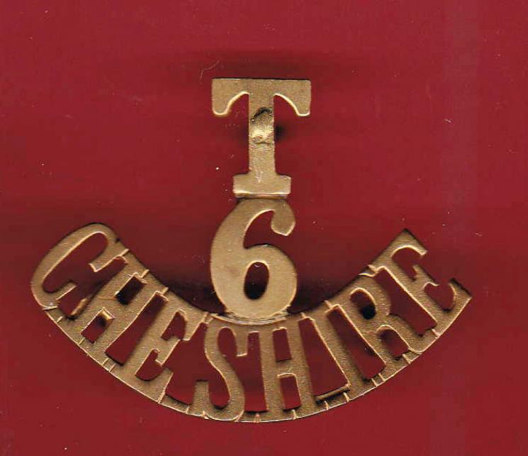 T / 6 / CHESHIRE WW1 territorial shoulder title