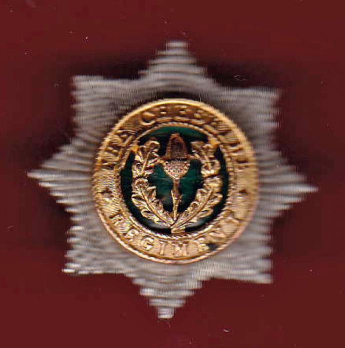 The Cheshire Regiment. Officers Field Service cap / beret badge