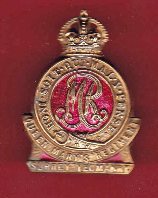 QMR Surrey Yeomanry OR' beret badge