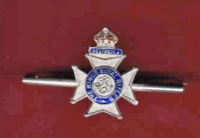 King's Royal Rifle Corps silver sweetheart / tiebar badge