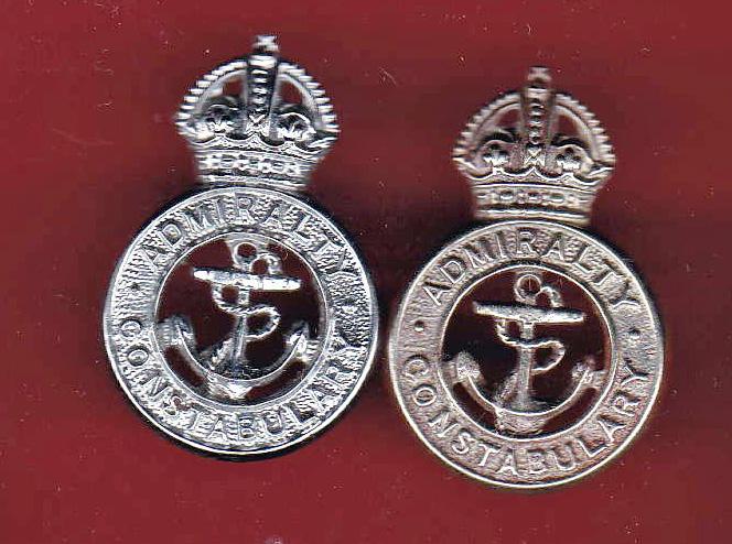 Admiralty Constabulary collar badges