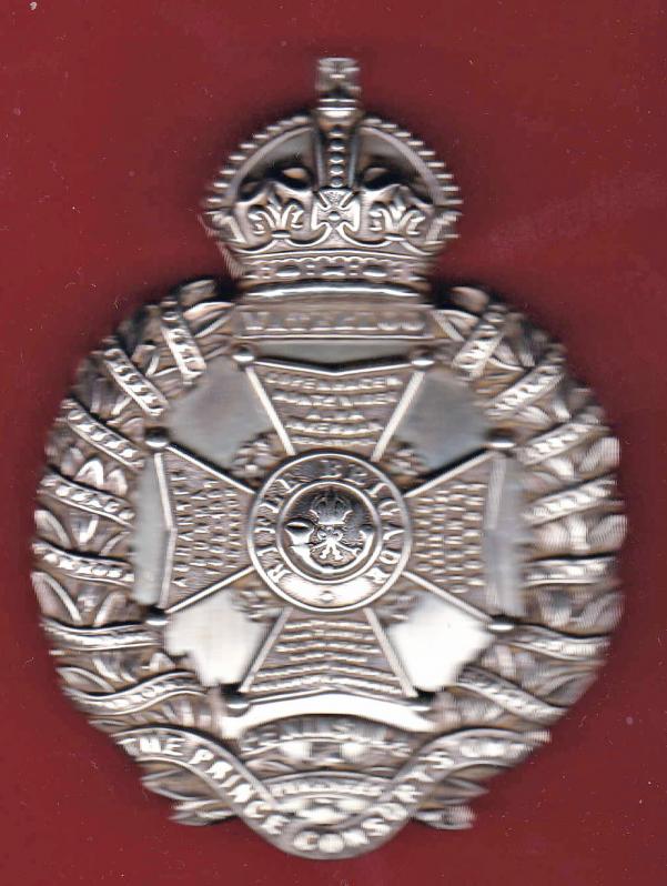 Rifle Brigade Prince Consort's Own WW1 Officer’s silver pouch belt plate .