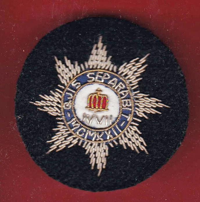 4th/7th Royal Dragoon Guards NCO's bullion rank badge