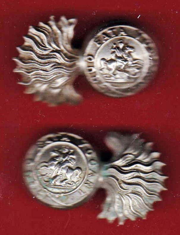 VB Northumberland Fusiliers Victorian collar badges.