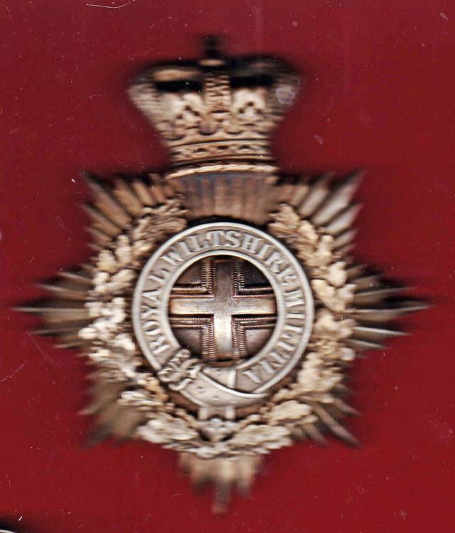 Royal Wiltshire Militia Victorian Officers shako plate,