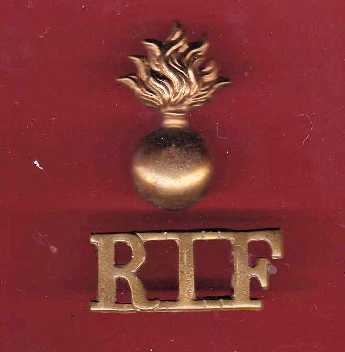 Grenade / R.I.F. Royal Irish Fusiliers(Princess Victoria's) Victorian shoulder title