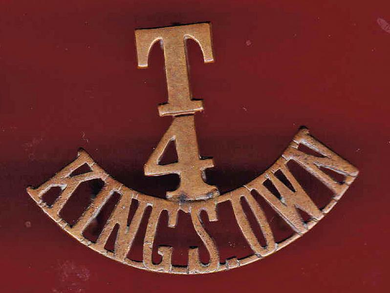 T / 4 / KING'S OWN 4th King's Own Royal Lancaster Regiment shoulder title