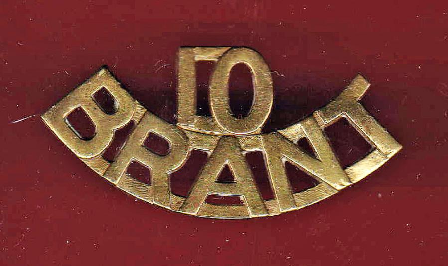 Canadian 10 / BRANT 10th Brant Dragoons shoulder title