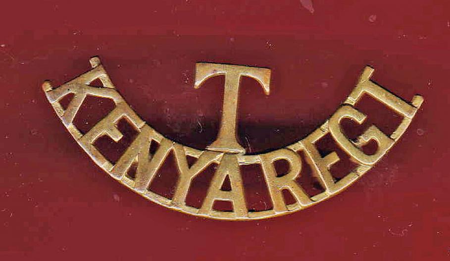 T / KENYA REGT. The Kenya Regiment T.F. shoulder title