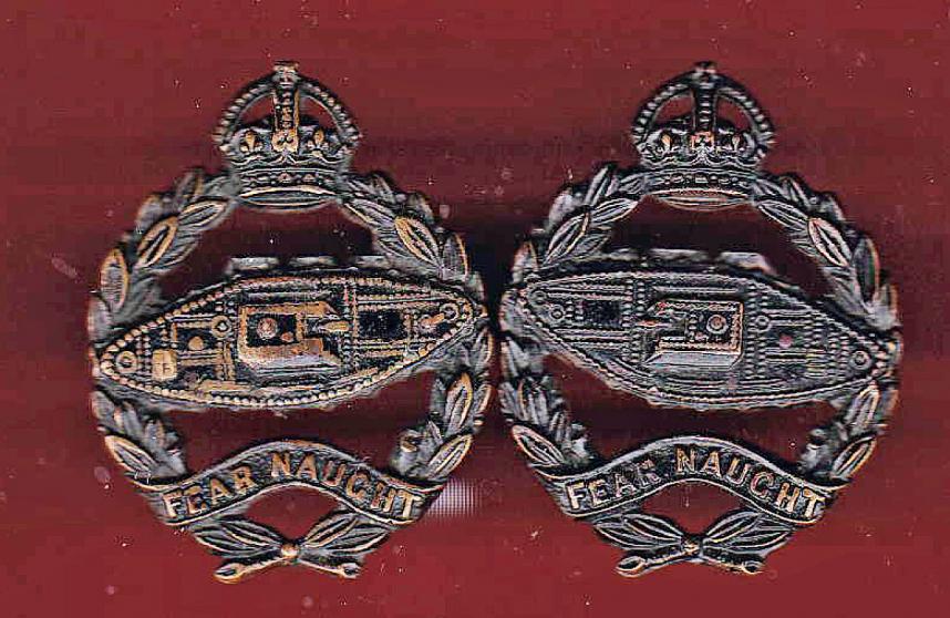 Royal Tank Corps Officer's OSD collar badges