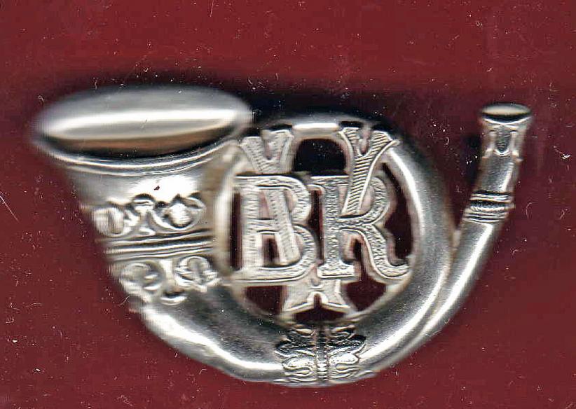 Indian Army; Bangalore Volunteer Rifles helmet badge
