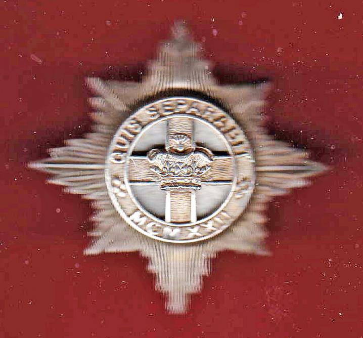 4th / 7th Royal Dragoon Guards Officer’s H/M silver cap badge.