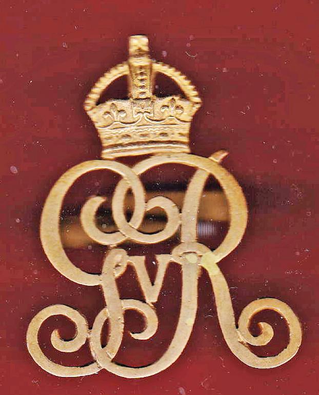 The Norfolk Yeomanry King's Own Royal Regiment GVR Officer's cap badge