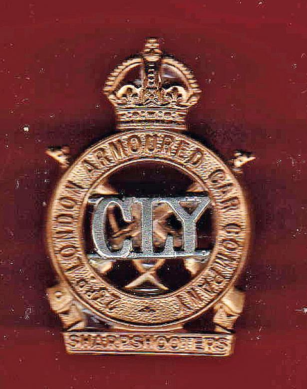23rd London Armoured Car Company County of London Yeomanry OR's cap badge