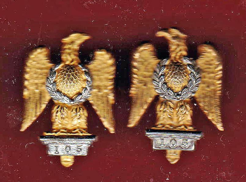 Royal Dragoons Officer's collar badges.