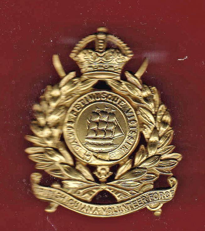 British Guiana Volunteer Force OR's cap badge