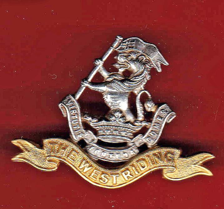 Duke of Wellington’s West Riding Regiment Officer’s dress cap badge