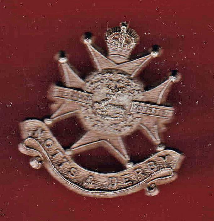 Sherwood Foresters (Notts & Derby) WW2 plastic economy cap badge