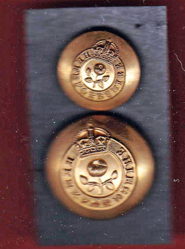 The Herefordshire Regiment Officer's buttons