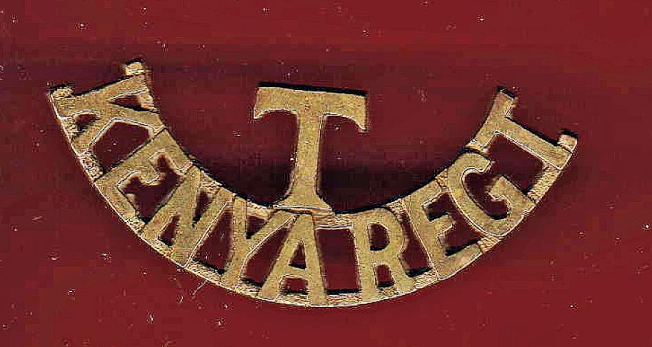 T / KENYA REGT. The Kenya Regiment T.F. shoulder title