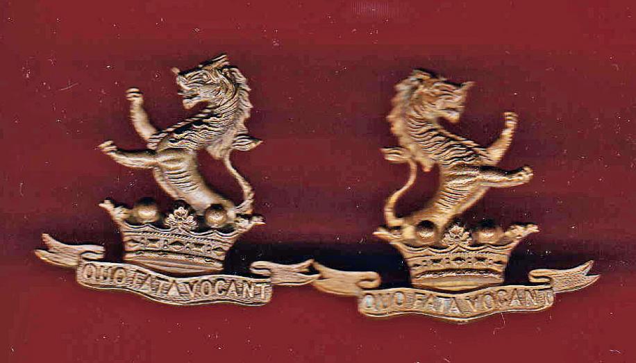 7th Princess Royal's Dragoon Guards Officer's OSD collar badges