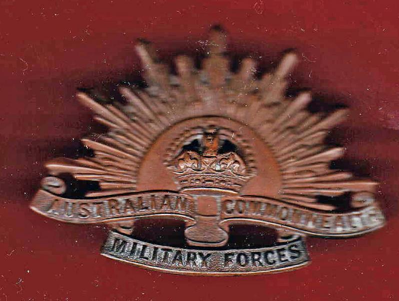 Australian Commonwealth Military Forces slouch hat badge