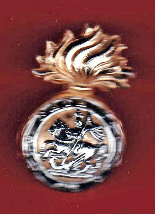 Royal Northumberland Fusiliers staybright cap badge