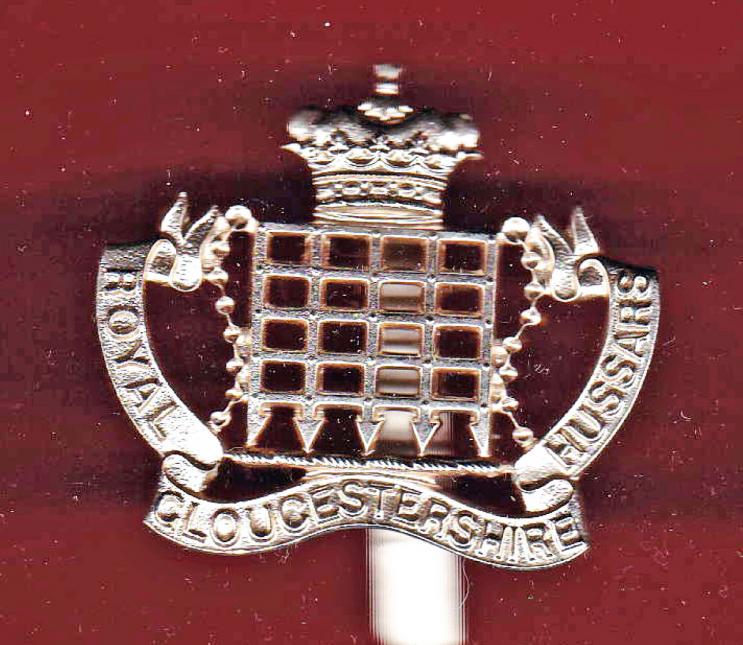 Royal Gloucestershire Hussars Yeomanry staybright cap badge