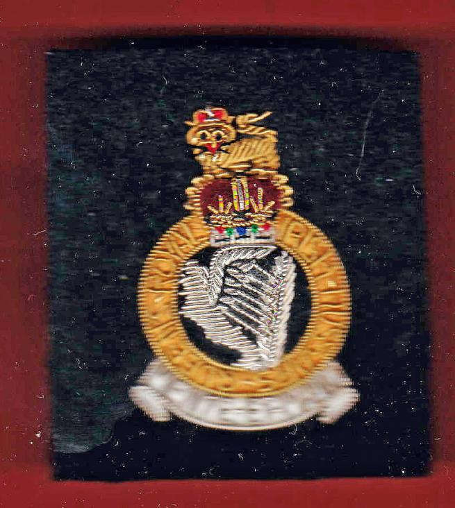 Queen’s Royal Irish Hussars Officer’s 1st type bullion cap badge.