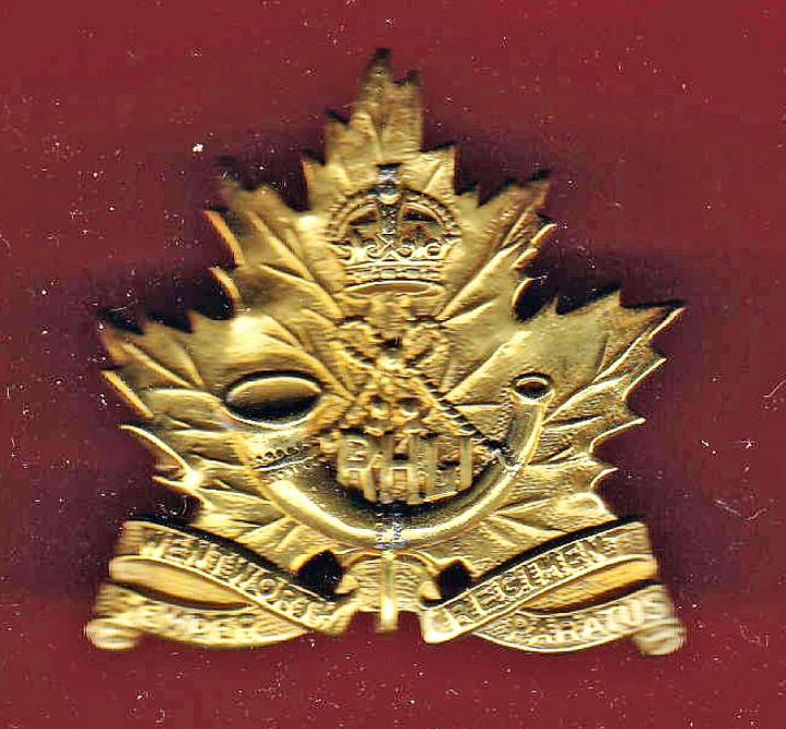 Canadian R.H.L.I. Wentworth Regiment WW2 cap badge
