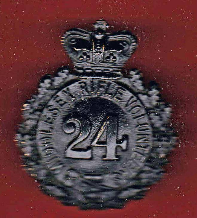 24th (Post Office) Middlesex Rifle Volunteers Victorian OR's glengarry badge