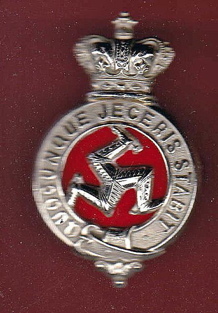 Isle of Man Rifle Volunteers. Victorian cap badge