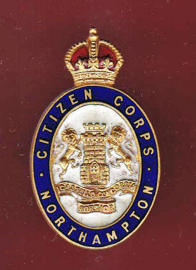 Northampton Citizen Corps scarce WW1 VTC cap badge.