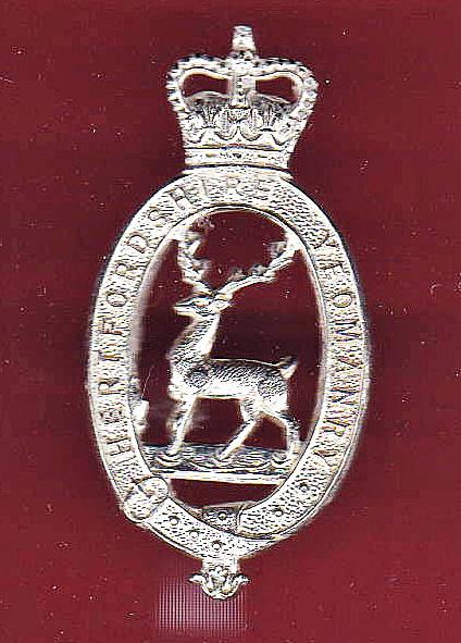 The Hertfordshire Yeomanry Officer's Dress cap badge
