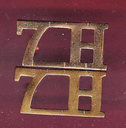7 H , 7th Queen's Own Hussars shoulder titles