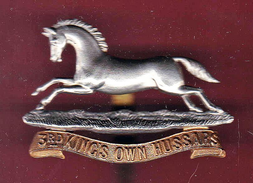 3rd King's Own Hussars WW1 OR's cap badge