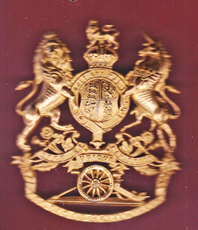 Royal Artillery Officer's Edwardian helmet plate