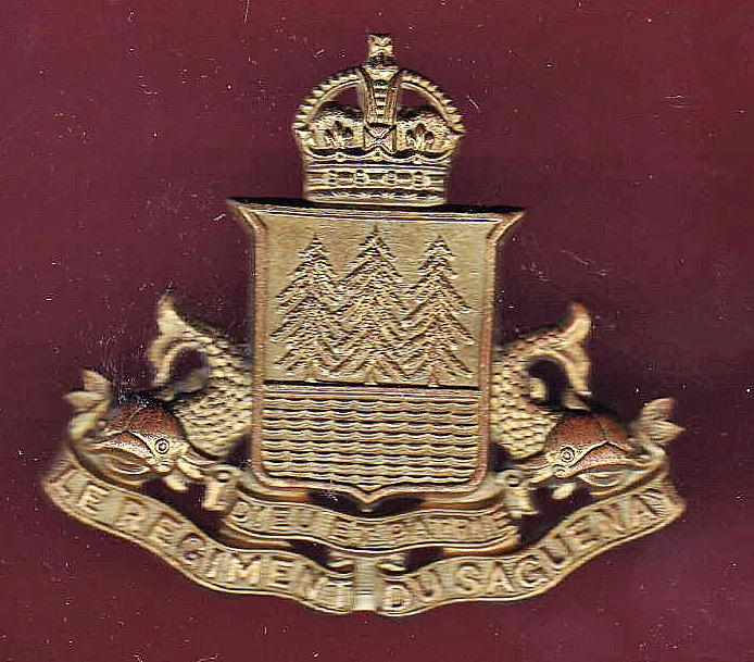 Canadian Le Regiment Du Saguenay WW2 cap badge
