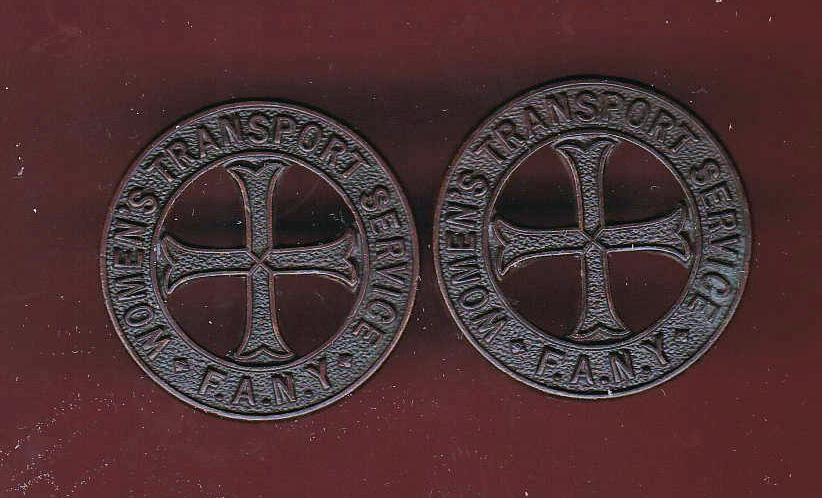 Women's Transport Service F.A.N.Y. Officer's OSD  collar badges