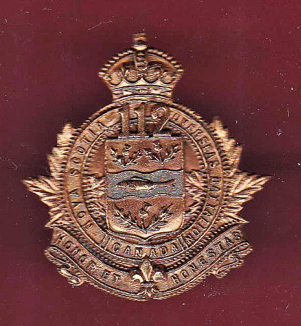 Canadian 112th Nova Scotia Bn. WW1 CEF cap badge