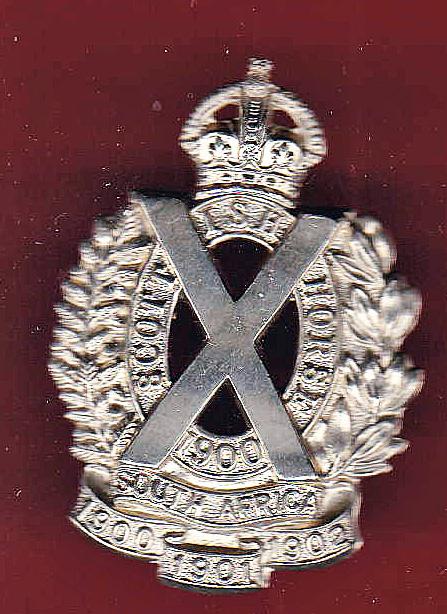 Scottish Horse Yeomanry King's Crown cap badge