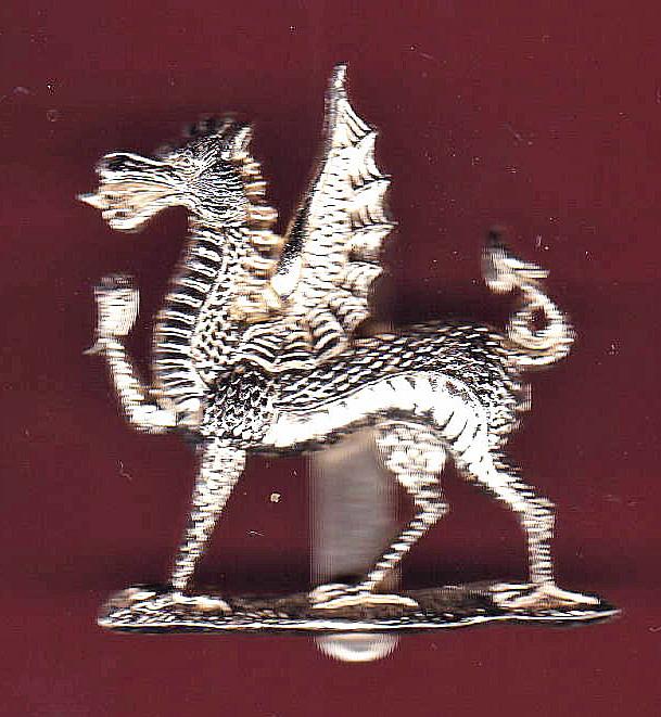 Monmouth School O.T.C. staybright cap badge